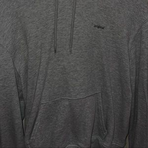 light grey melange hoodie